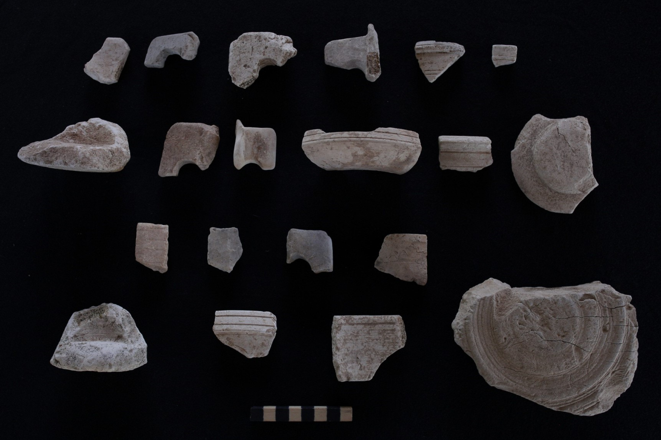 A selection of chalk-stone vessel fragments from the Southern Golan Survey